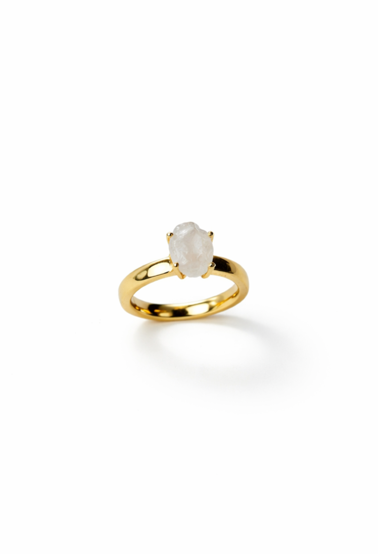 PRSTEN SE SUROVÝM KŘIŠŤÁLEM - klasický