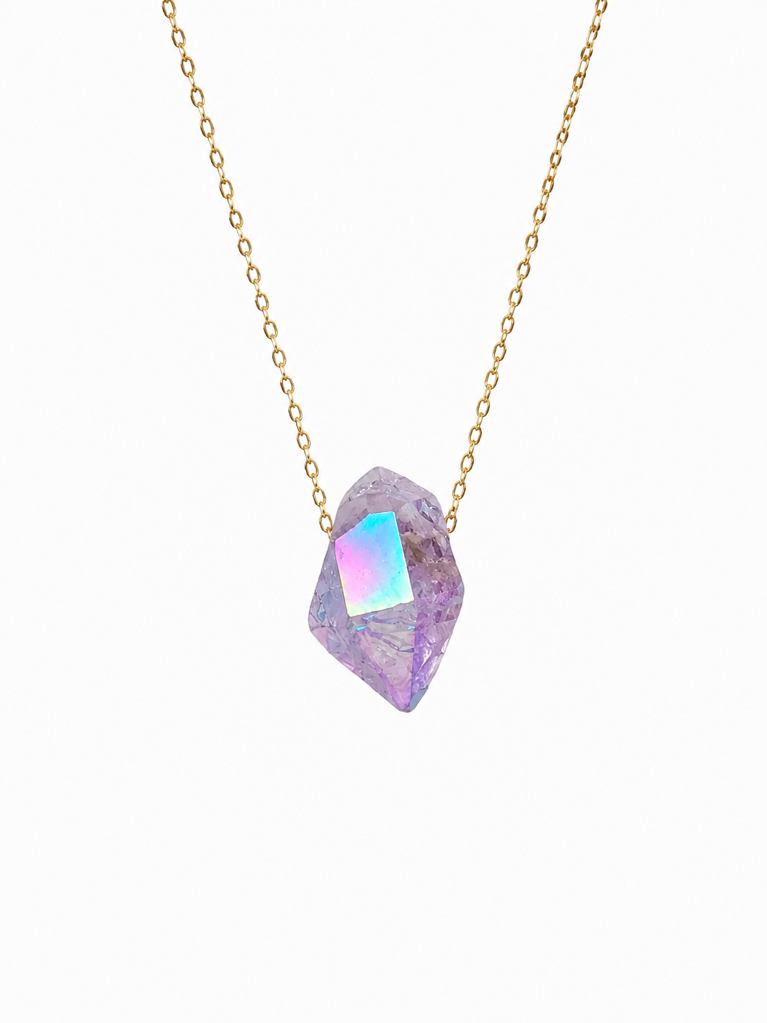 NÁHRDELNÍK AQUA AURA ANDĚLSKÝ AMETYST - stříbro Ag925