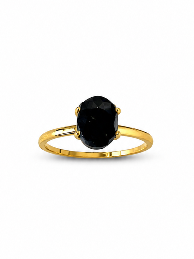 PRSTEN SE SUROVÝM OBSIDIÁNEM - minimalistický